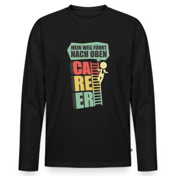 Beruf Geschenk Job - Männer Premium Bio Langarmshirt - Schwarz - Vorne - Nico (187cm)