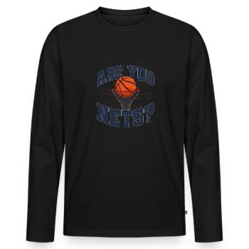 Êtes-vous des filets? Basketball Hoops Ball Life Dunk - T-shirt manches longues Premium bio Homme - noir - Devant - Nico (187cm)
