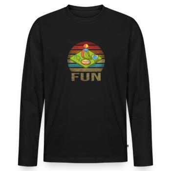 Kids Playground Fun Time Play Party - Men's Premium Organic Long Sleeve Shirt - black - Front - Nico (187cm)