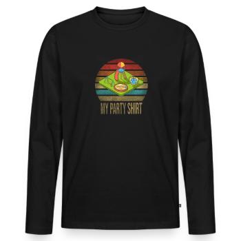 Kids Playground Fun Time Play Party - Men's Premium Organic Long Sleeve Shirt - black - Front - Nico (187cm)