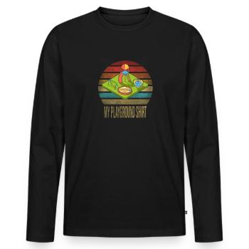 Kids Playground Fun Time Play Party - Men's Premium Organic Long Sleeve Shirt - black - Front - Nico (187cm)