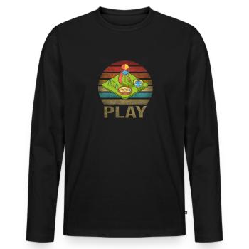 Kids Playground Fun Time Play Party - Men's Premium Organic Long Sleeve Shirt - black - Front - Nico (187cm)