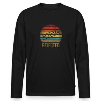 Rejected Sorry Retro Sunset Vintage - Men's Premium Organic Long Sleeve Shirt - black - Front - Nico (187cm)