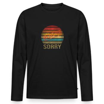 Rejected Sorry Retro Sunset Vintage - Men's Premium Organic Long Sleeve Shirt - black - Front - Nico (187cm)