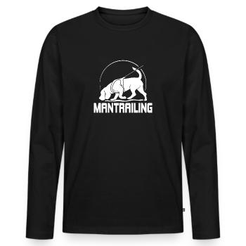 MANTRAILING Hundesport Suchhunde Hunde Hund - Männer Premium Bio Langarmshirt - Schwarz - Vorne - Nico (187cm)