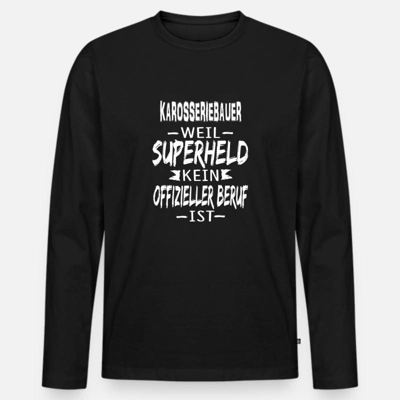 KAROSSERIEBAUER - Männer Premium Bio Langarmshirt - Schwarz