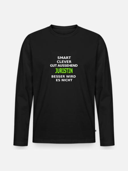 juristin - Männer Premium Bio Langarmshirt - Schwarz