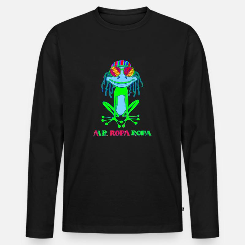 Mr. Ropa Ropa - Männer Premium Bio Langarmshirt - Schwarz