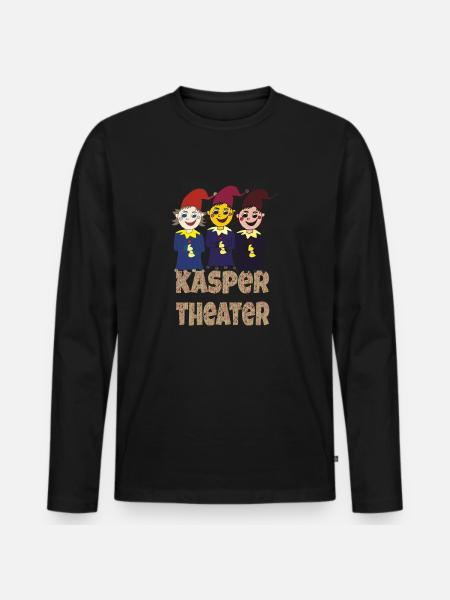 kaspertheater - Männer Premium Bio Langarmshirt - Schwarz
