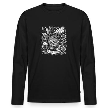Fiole Poison 3 - T-shirt manches longues Premium bio Homme - noir - Devant - Nico (187cm)