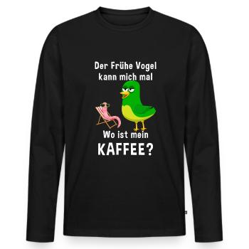 Kaffee Zubehör Koffein Getränk Wachmacher Kaffee - Männer Premium Bio Langarmshirt - Schwarz - Vorne - Nico (187cm)
