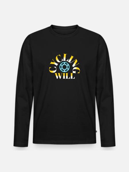 Radfahren wird - Männer Premium Bio Langarmshirt - Schwarz