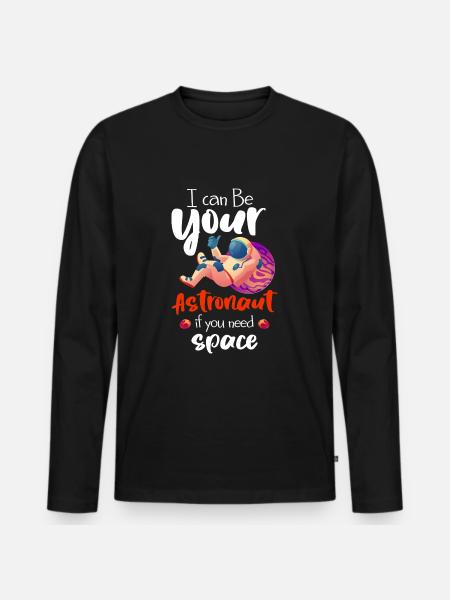 Logo de l’espace Star Spaceman - T-shirt manches longues Premium bio Homme - noir