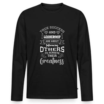 Arbeit Job Firma Bürohumor - Männer Premium Bio Langarmshirt - Schwarz - Vorne - Nico (187cm)