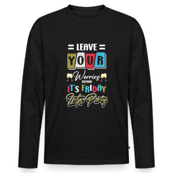 Celebrate Alcohol Event Girls' Evening - Men's Premium Organic Long Sleeve Shirt - black - Front - Nico (187cm)