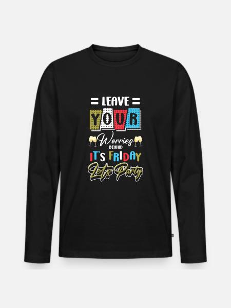 Feiern Alkohol Event Mädelsabend - Männer Premium Bio Langarmshirt - Schwarz
