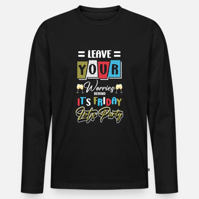 Feiern Alkohol Event Mädelsabend - Männer Premium Bio Langarmshirt - Schwarz