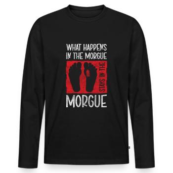 Undertaker Funeral Undertaker - Men's Premium Organic Long Sleeve Shirt - black - Front - Nico (187cm)