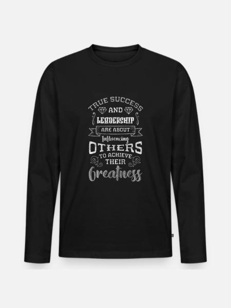 Chef, arbejdere, kolleger - Premium økologisk langærmet T-shirt til mænd - sort