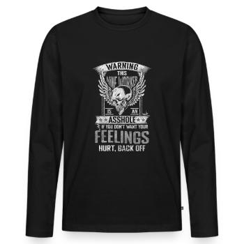 Miners Underground Coal Miners - Men's Premium Organic Long Sleeve Shirt - black - Front - Nico (187cm)