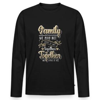 Reunion, Security, Meeting - Men's Premium Organic Long Sleeve Shirt - black - Front - Nico (187cm)