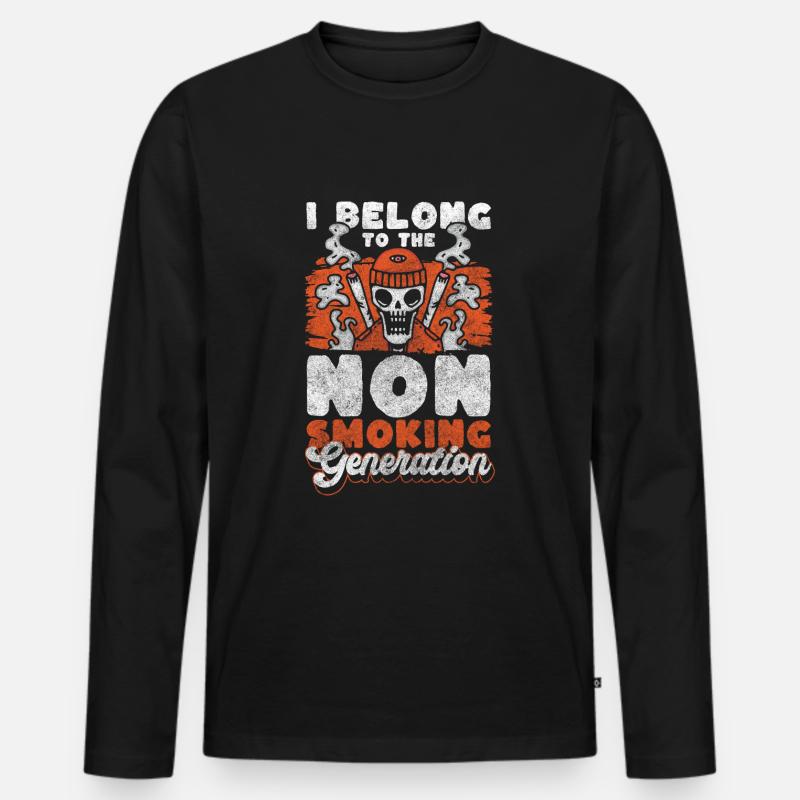 Aufhören Disziplin - Männer Premium Bio Langarmshirt - Schwarz
