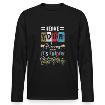 Célébration Anniversaire Bière Célébration - T-shirt manches longues Premium bio Homme - noir - Devant - Nico (187cm)