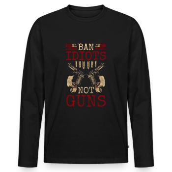 Club de tir Club de chasse au pistolet - T-shirt manches longues Premium bio Homme - noir - Devant - Nico (187cm)