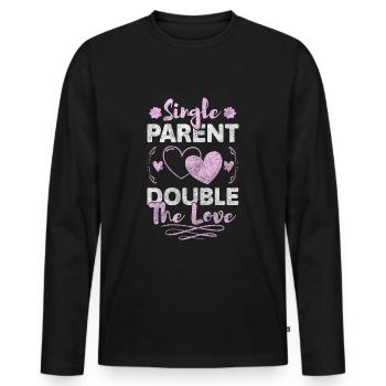 Sarcasme de la responsabilité unique des parents - T-shirt manches longues Premium bio Homme - noir - Devant - Nico (187cm)