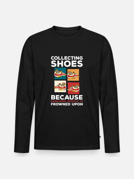 Collecte de conception de chaussures - T-shirt manches longues Premium bio Homme - noir