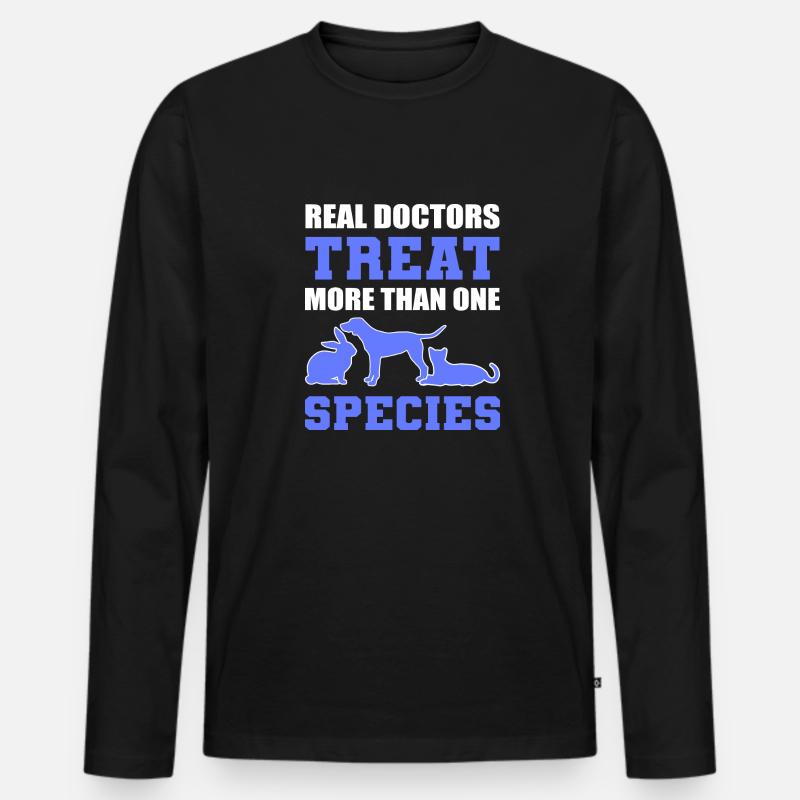Echte Ärzte Tierarzt Gift - Männer Premium Bio Langarmshirt - Schwarz
