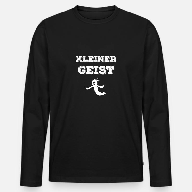 KLEINER GEIST - Männer Premium Bio Langarmshirt - Schwarz