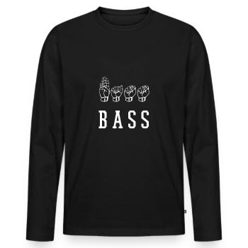 basse - T-shirt manches longues Premium bio Homme - noir - Devant - Nico (187cm)