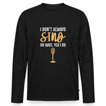 Théâtre Acteur Acteur Actrice Actrice - T-shirt manches longues Premium bio Homme - noir - Devant - Nico (187cm)