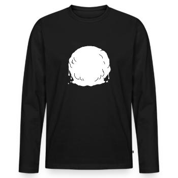 Melting snowball - Men's Premium Organic Long Sleeve Shirt - black - Front - Nico (187cm)