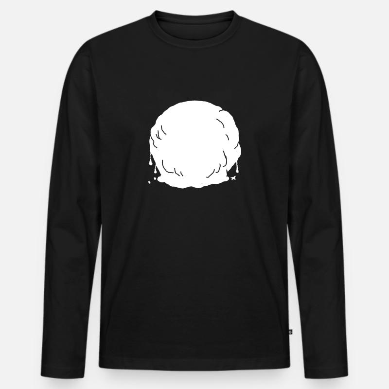 Schmilzender Schneeball - Männer Premium Bio Langarmshirt - Schwarz