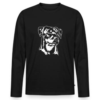 Chiens de chasse Terrier allemand Portrait Wilsigns - T-shirt manches longues Premium bio Homme - noir - Devant - Nico (187cm)