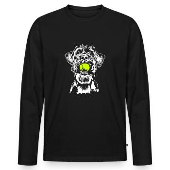Schnauzer géant Schnauzer chien chien Wilsigns - T-shirt manches longues Premium bio Homme - noir - Devant - Nico (187cm)