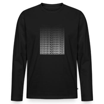 Unschubladisierbar Schublade Rebell - Männer Premium Bio Langarmshirt - Schwarz - Vorne - Nico (187cm)
