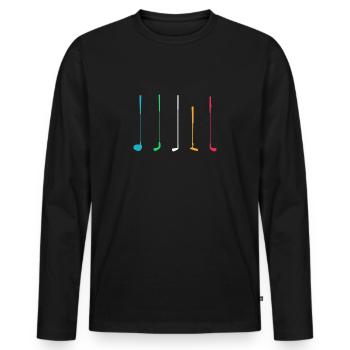 Golf Golf Club Golf Golf Golf Players - Men's Premium Organic Long Sleeve Shirt - black - Front - Nico (187cm)