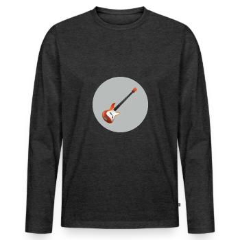 ELECTRIC BASS - Men's Premium Organic Long Sleeve Shirt - heather anthracite - Front - Nico (187cm)