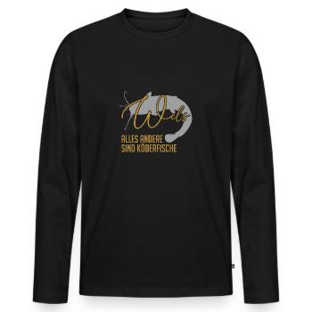 Wels Waller fischen Sportfischen Welsangeln - Männer Premium Bio Langarmshirt - Schwarz - Vorne - Nico (187cm)