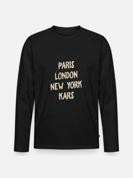 Kars - Men's Premium Organic Long Sleeve Shirt - black