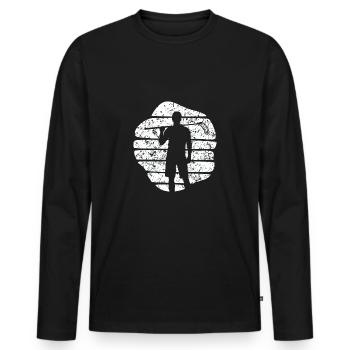 Floorball Floorball FLOORBALL Legend Floorballer - Men's Premium Organic Long Sleeve Shirt - black - Front - Nico (187cm)