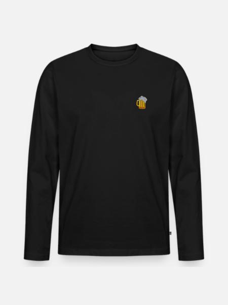 Bière - T-shirt manches longues Premium bio Homme - noir