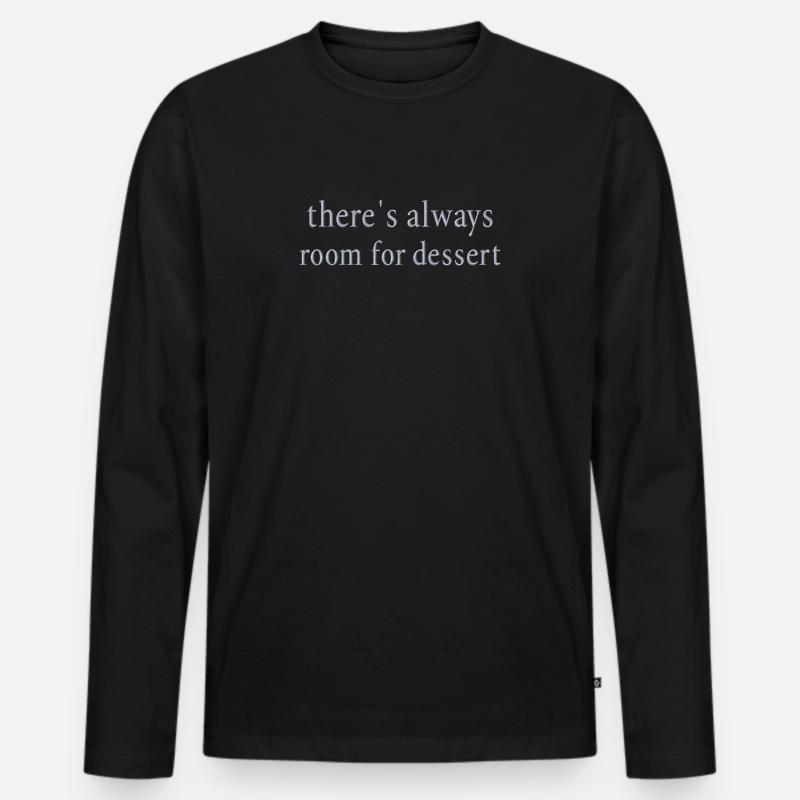 Statement Dessert bestickt - Männer Premium Bio Langarmshirt - Schwarz