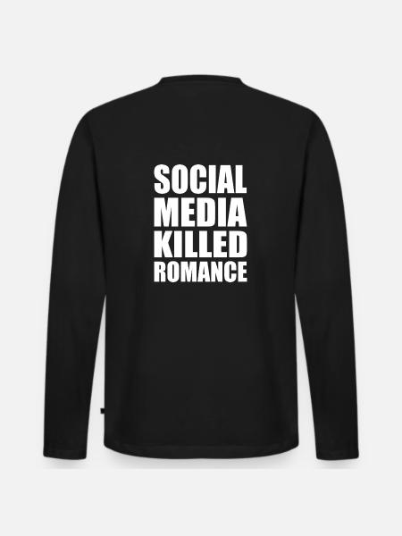 social media killed romance - Men's Premium Organic Long Sleeve Shirt - black