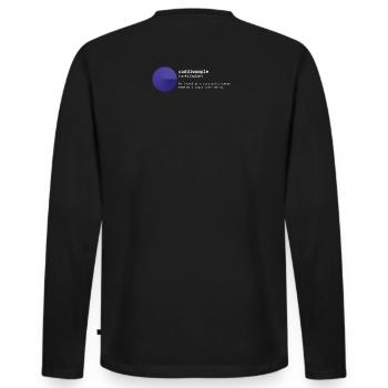 Coddiwomple - white - Men's Premium Organic Long Sleeve Shirt - black - Back - Nico (187cm)