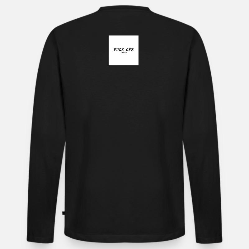 Fuck OFF hell - Männer Premium Bio Langarmshirt - Schwarz