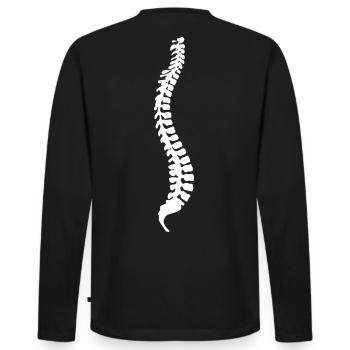 Colonne vertébrale - dos - T-shirt manches longues Premium bio Homme - noir - Dos - Nico (187cm)